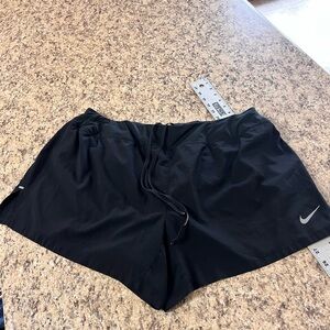 Nike Black dri fit lined Women's Athletic Running Shorts with Reflective Swoosh